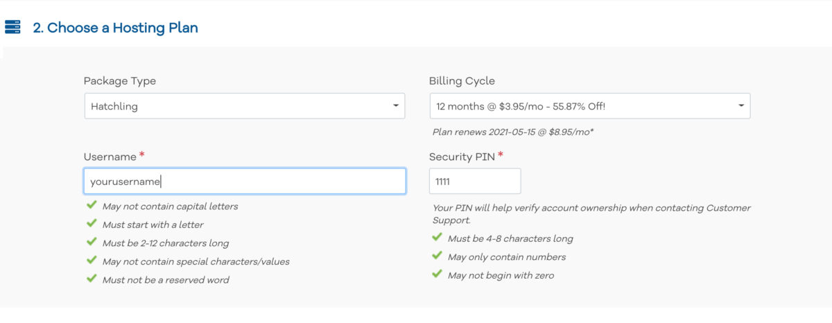 Purchasing the best hosting for your blog - choose a hosting plan