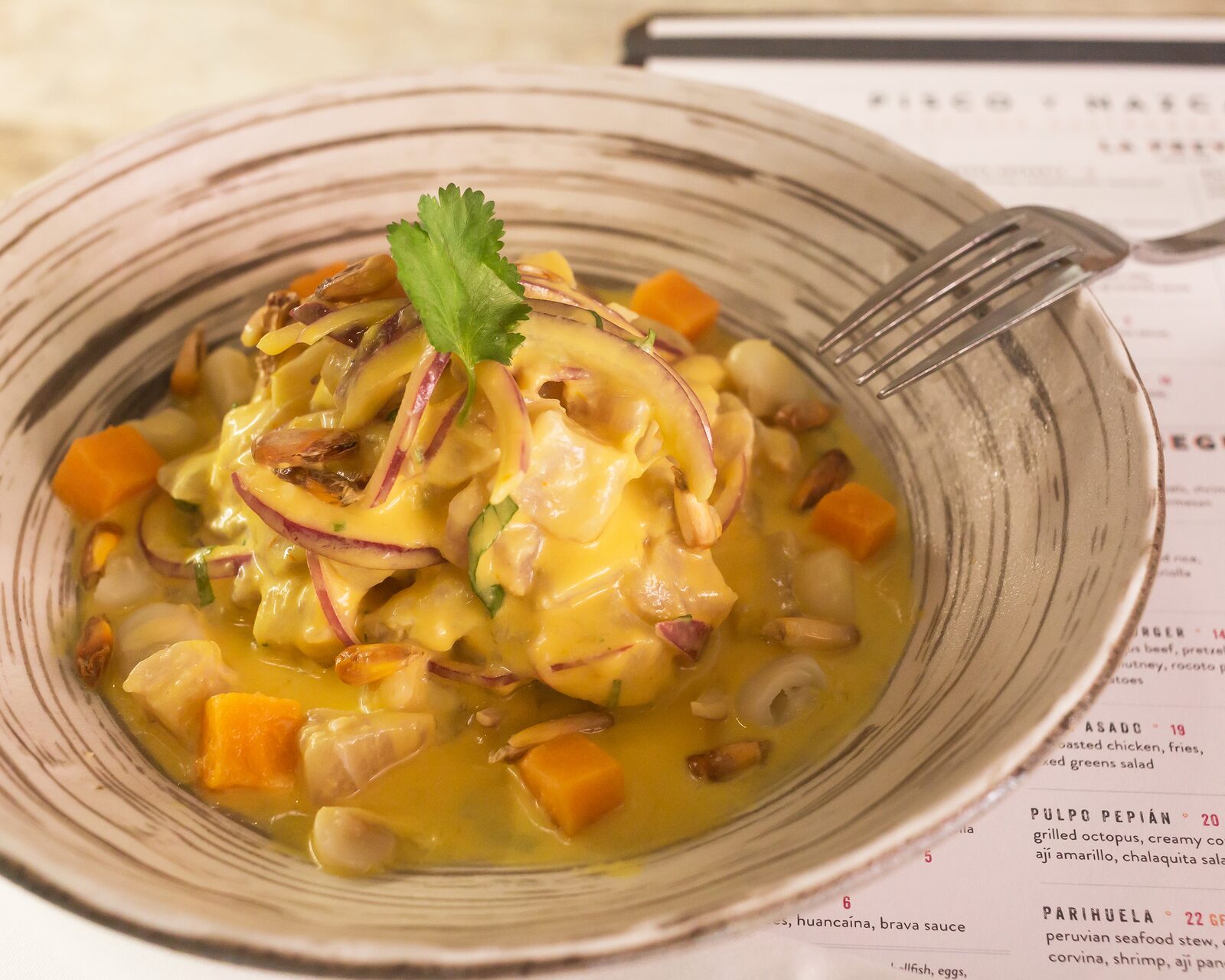 Miami Restaurant, Pisco y Nazca serves the most delicious ceviche. Click to read about their other dishes on the menu or pin to save for later!