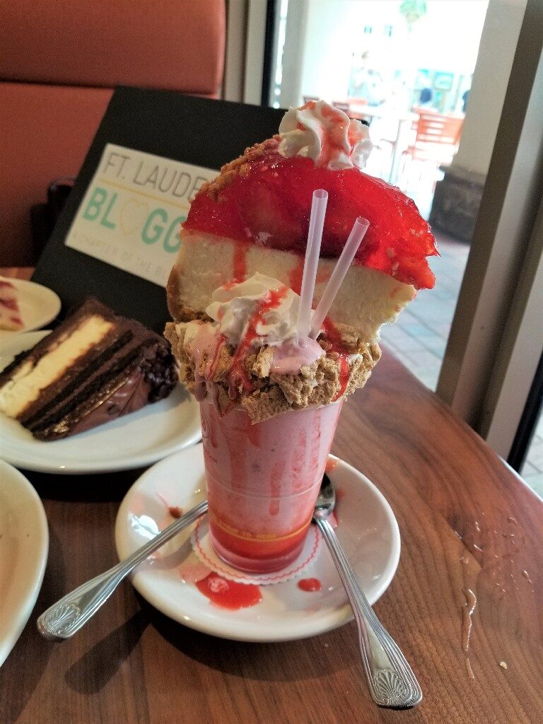 The New Yorker Shake at Junior's Cheesecake in Boca Raton.