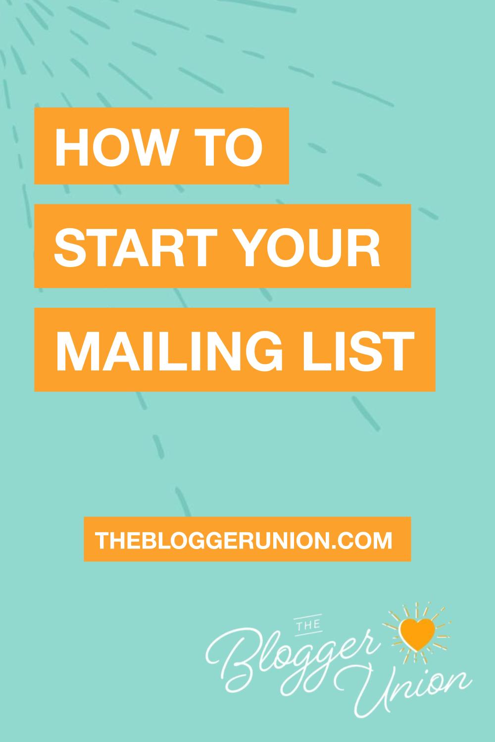 how to start your mailing list or newsletter using pinterest